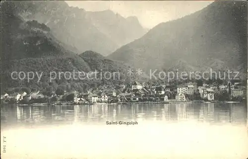 Saint Gingolph Haute Savoie Panorama mit See Kat. Saint Gingolph