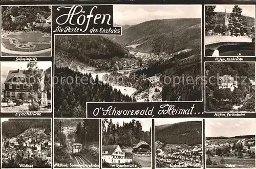 Hoefen Enz Enzbruecke Ferienheim Eyachbruecke Wildbad Kat. Hoefen an der Enz