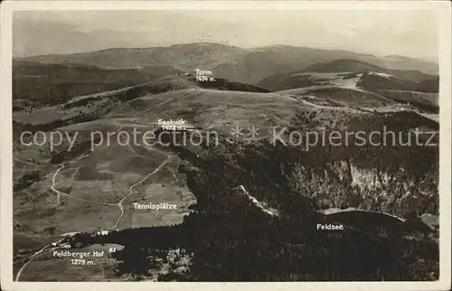 Feldberg Schwarzwald Fliegeraufnahme mit Feldberger Hof Feldsee Seebuck  Kat. Feldberg (Schwarzwald)