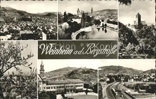 Weinheim Bergstrasse mit Wachenburg Kat. Weinheim