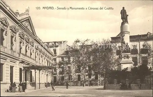 Madrid Spain Senado y Monumento a Canovas del Castillo Kat. Madrid