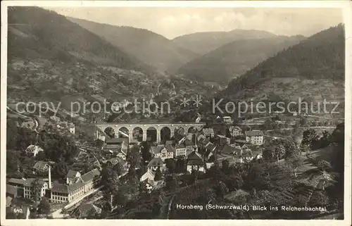 Hornberg Schwarzwald Viadukt und Reichenbachtal Kat. Hornberg