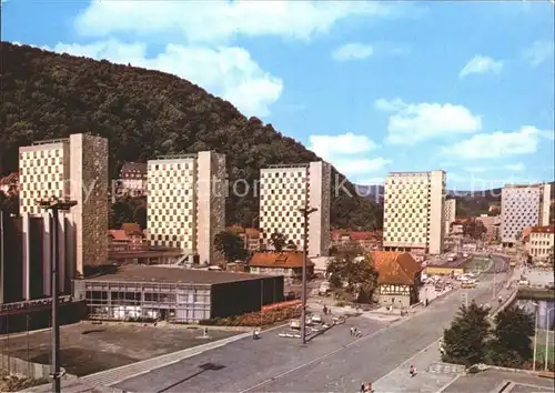 Suhl Thueringer Wald Wilhelm Pieck Strasse Hochhaeuser Kat. Suhl