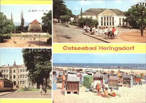 Heringsdorf Ostseebad Usedom Strand Kulturhaus Konzertmuschel Kat. Heringsdorf