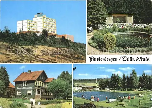 Finsterbergen Konzertplatz Cafe Waldschloesschen Schwimmbad Kat. Finsterbergen Thueringer Wald