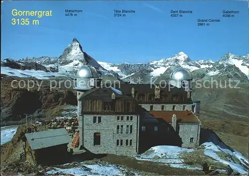 Gornergrat Zermatt mit Matterhorn Kat. Gornergrat