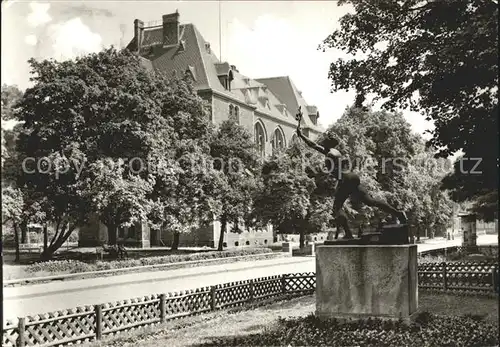 Eisleben Lutherstadt Platz der Jugen mit Denkmal Kat. Eisleben