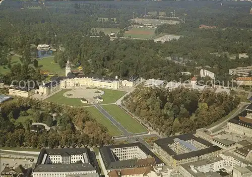 Karlsruhe Baden Fliegeraufnahme Schloss 
