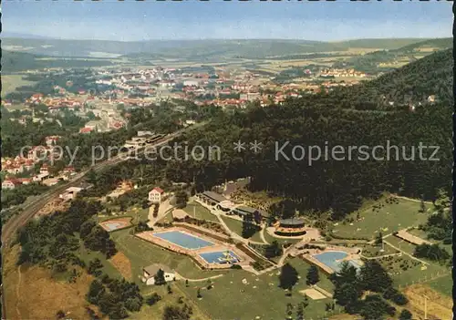 Bad Kissingen Terrassen Schwimmbad Fliegeraufnahme Kat. Bad Kissingen