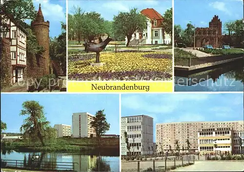 Neubrandenburg Wiekhaus Moenchenturm Stadtpark Schwanenteich  Kat. Neubrandenburg