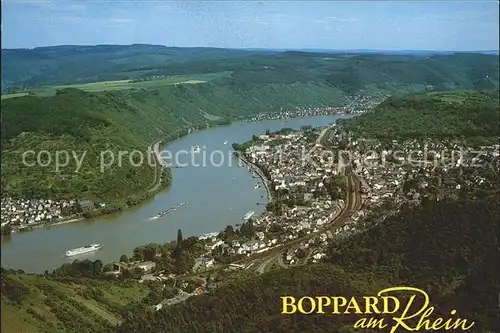 Boppard Rhein Fliegeraufnahme Kat. Boppard