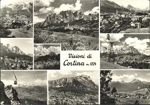 Cortina d Ampezzo Luftseilbahn Ortsansichten  Kat. Cortina d Ampezzo