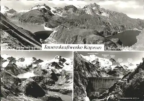 Kaprun Stausee Mooserboden Limbergsperre Wasserfallboden  Kat. Kaprun