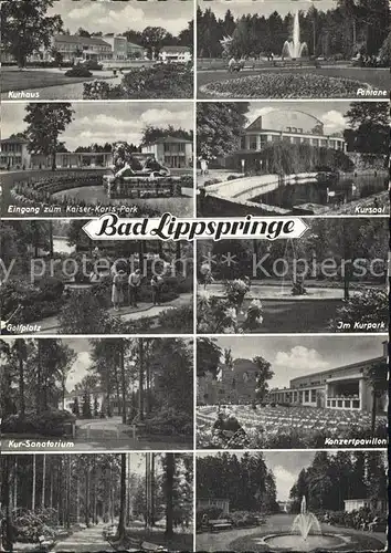 Bad Lippspringe Kurhaus Fontaene Kaiser Karls Park  Kat. Bad Lippspringe