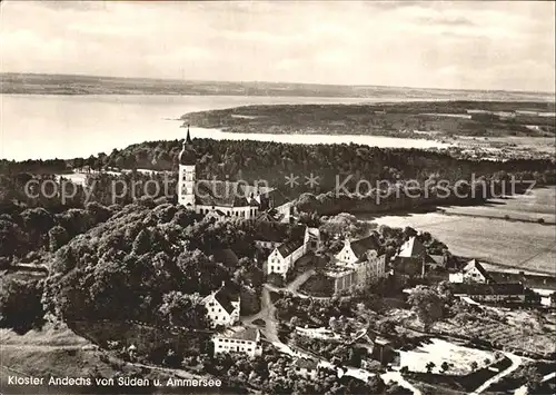 Kloster Andechs Ammersee Fliegeraufnahme Kat. Andechs