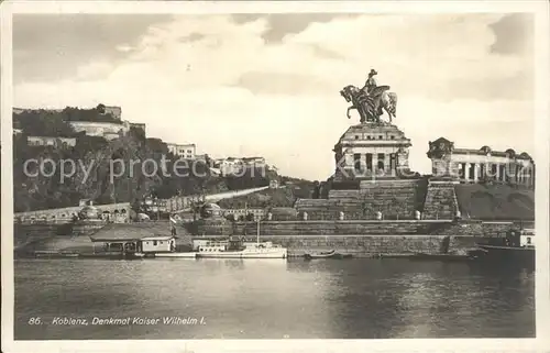 Koblenz Rhein Kaiser Wilhelm Denkmal Kat. Koblenz