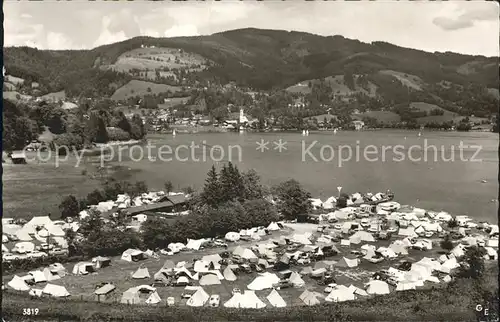 Schliersee Fliegeraufnahme Camping Cafe %re Lido Kat. Schliersee