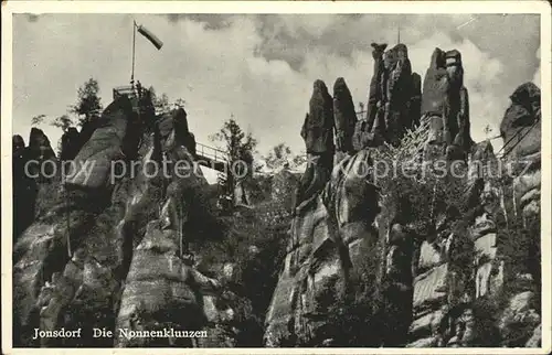 Jonsdorf Nonnenklunzen Zittauer Gebirge Kat. Kurort Jonsdorf