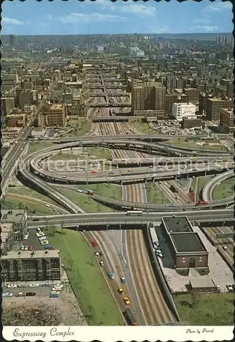 Chicago Illinois Fliegeraufnahme Expressway Complex Kat. Chicago