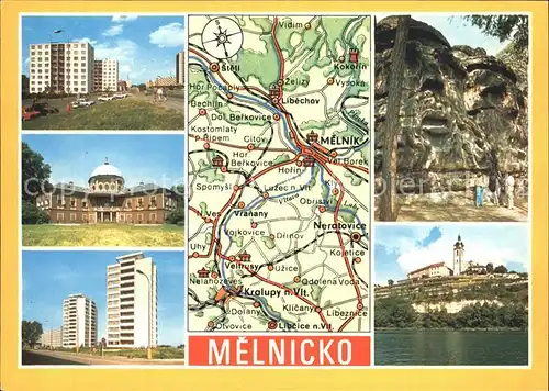 Melnik Tschechien mit Landkarte Kat. Melnik