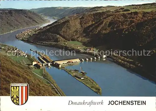 Engelhartszell Donau Oberoesterreich Fliegeraufnahme Donaukraftwerk Jochenstein Kat. Engelhartszell