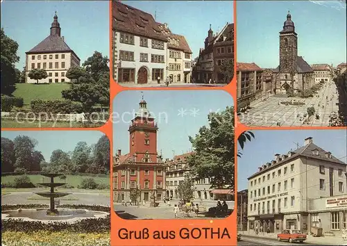 Gotha Thueringen Schloss Friedenstein Hauptmarkt Waidhaus Rathaus Kat. Gotha