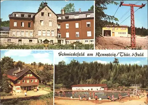 Schmiedefeld Rennsteig Erholungsheim Stutenhaus Liftbaude Eisenberg Waldbad Kat. Schmiedefeld Rennsteig