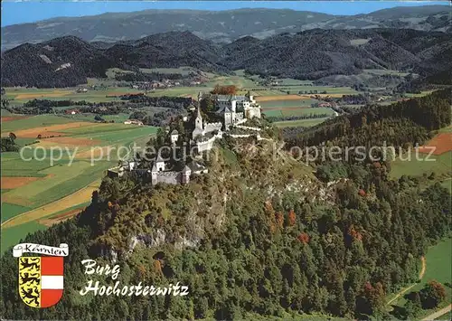 Burg Hochosterwitz Fliegeraufnahme Saualpe  Kat. St. Georgen am Laengsee