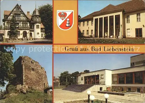 Bad Liebenstein Postamt Badehaus Burgruine Kulturhaus  Kat. Bad Liebenstein