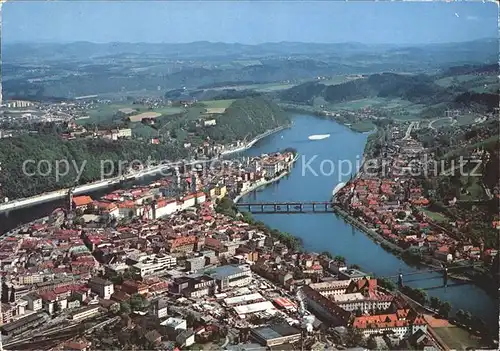 Passau Donau Inn Fliegeraufnahme Kat. Passau
