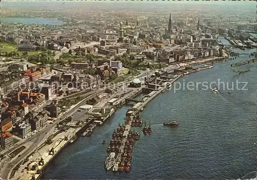 Hamburg Fliegeraufnahme Hafen  Kat. Hamburg