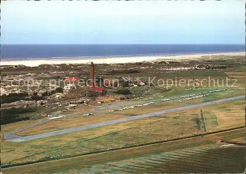 Norderney Nordseebad Fliegeraufnahme Flugplatz Leuchtturm  Kat. Norderney