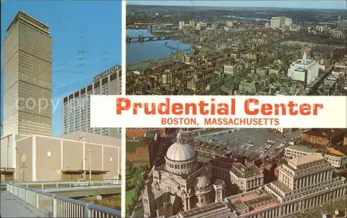 Boston Massachusetts Prudential Center Tower War Memorial Auditorium Sheraton Hotel Kat. Boston