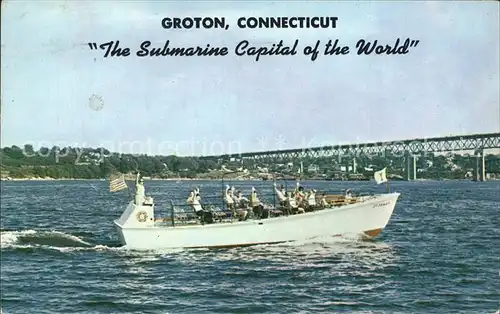 Groton Connecticut Submarine Capital of the World Boat Tour Bridge Kat. Groton