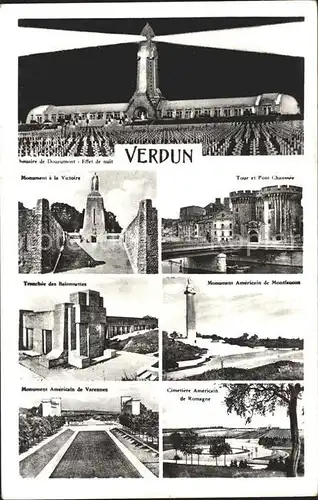 Verdun Meuse Ossuaire de Douaumont Monument Cimetiere Beinhaus Grabstaette Kat. Verdun