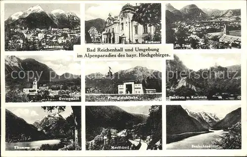 Bad Reichenhall und Umgebung Predigtstuhlbahn Bayerisches Hochgebirge Kat. Bad Reichenhall