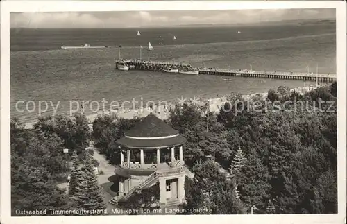 Timmendorfer Strand Ostseebad Musikpavillon mit Landungsbruecke Kat. Timmendorfer Strand