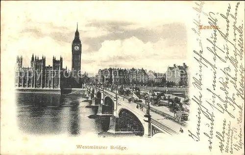 London Westminster Bridge Palace of Westminster Kat. City of London