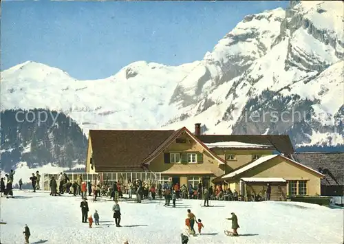 Wildhaus SG Bergrestaurant Sesselbahn Wintersportplatz Appenzeller Alpen Kat. Wildhaus Lisighaus