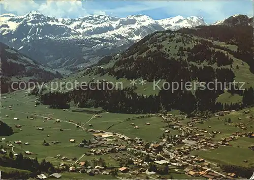 Lenk Simmental mit Gletscherhorn Berner Alpen Kat. Lenk Simmental
