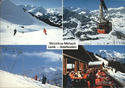 Lenk Simmental Skizirkus Metsch Lenk Adelboden Kabinenbahn Bergrestaurant Wintersportplatz Berner Alpen Kat. Lenk Simmental