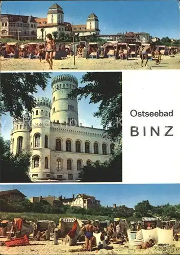 Binz Ruegen Strand Jagdschloss Granitz Kat. Binz