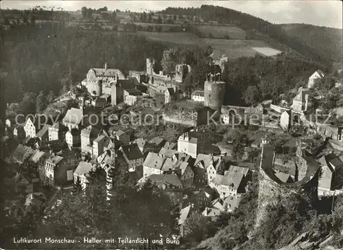 Monschau Haller mit Teilansicht und Burg Luftkurort Kat. Monschau