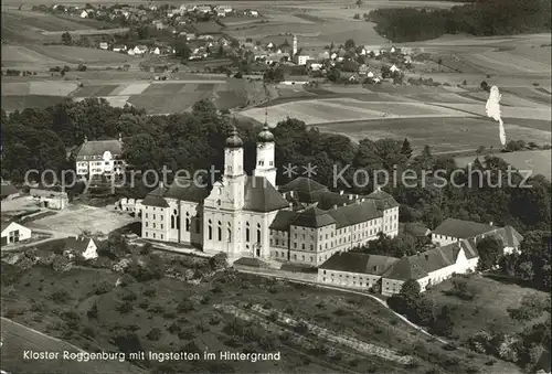 Roggenburg Schwaben Kloster im Hintergrund Ingstetten Fliegeraufnahme / Roggenburg /Neu-Ulm LKR