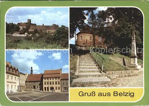 Belzig Bad Teilansicht Markt Postmeilensaeule Burg Eisenhardt