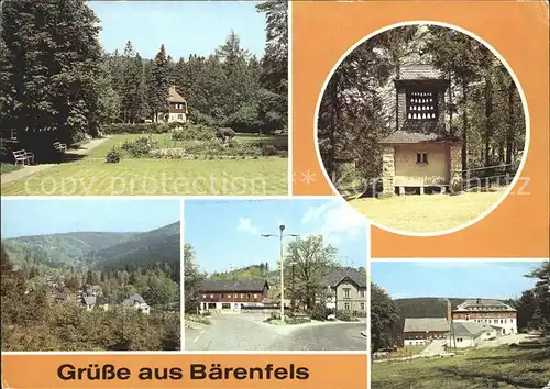 Baerenfels Erzgebirge Park Glockenspiel Meissner Porzellan Milchbar FDGB Erholungsheim Niklas Kat. Altenberg