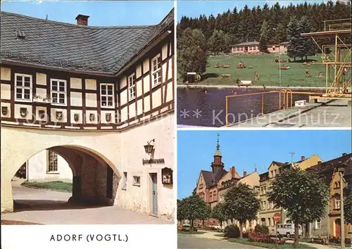 Adorf Vogtland Heimatmuseum Freiberger Tor Waldbad Ernst Thaelmann Platz Kat. Adorf