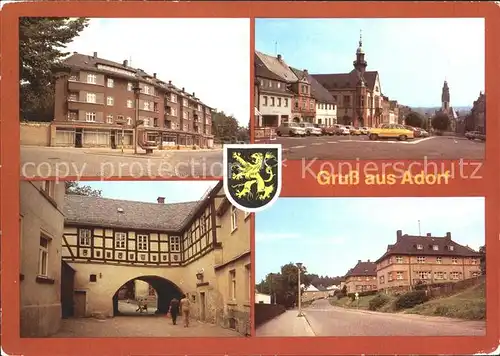 Adorf Vogtland Markneukirchener Strasse Ernst Thaelmann Platz Heimatmuseum Freiberger Tor Leitersbergweg Kat. Adorf