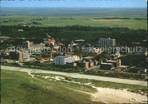 St Peter Ording Zentrum Nordseeheilbad Schwefelbad Fliegeraufnahme Kat. Sankt Peter Ording