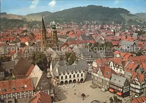 Goslar Altstadt Marktplatz Kirche Fliegeraufnahme Kat. Goslar